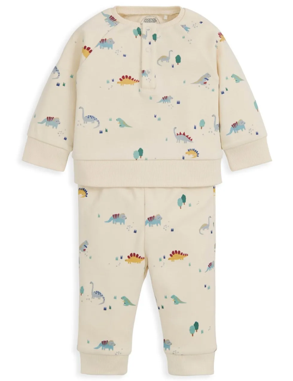 Pure Cotton Jersey Dinosaur Print Pyjamas (3 Mths-3 Yrs)