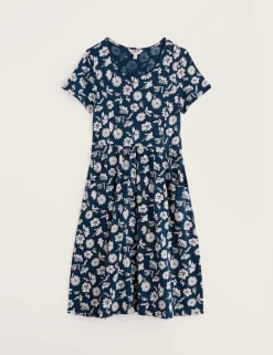 Pure Cotton Jersey Floral T-Shirt Dress