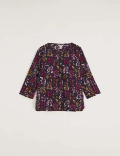 Pure Cotton Jersey Floral Top