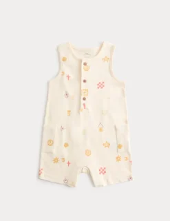 Pure Cotton Jersey Island Print Romper (0-3 Yrs)