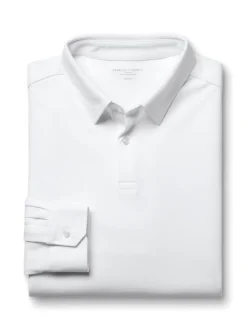 Pure Cotton Jersey Long Sleeve Polo Shirt