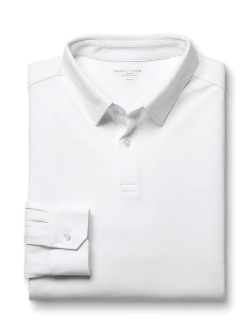 Pure Cotton Jersey Long Sleeve Polo Shirt
