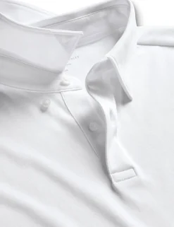 Pure Cotton Jersey Long Sleeve Polo Shirt