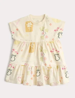 Pure Cotton Jersey Paradiso Print Dress (0-5 Yrs)