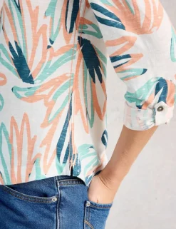 Pure Cotton Jersey Printed Collared Shirt