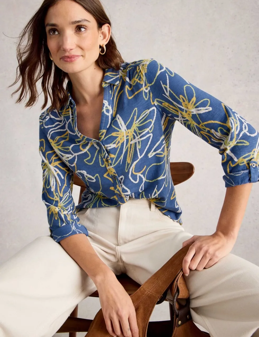 Pure Cotton Jersey Printed Shirt