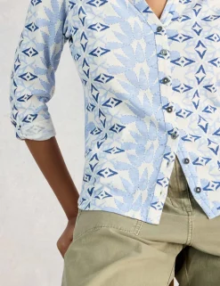 Pure Cotton Jersey Printed Collared Shirt