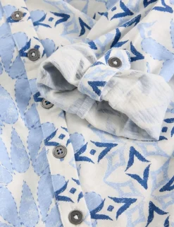 Pure Cotton Jersey Printed Collared Shirt