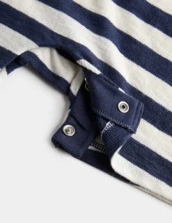 Pure Cotton Jersey Striped Romper (0-3 Yrs)