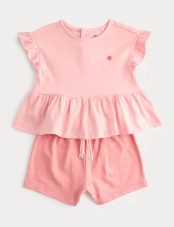 Pure Cotton Jersey Top & Short Outfit (0-5 Yrs)