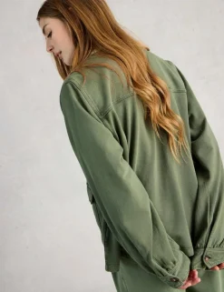 Pure Cotton Jersey Utility Jacket