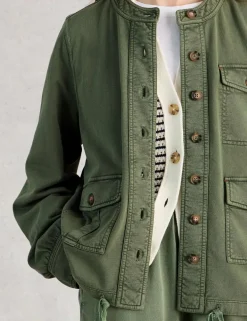 Pure Cotton Jersey Utility Jacket