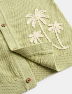 Pure Cotton Knitted Embroidered Polo Shirt (2-8 Yrs)