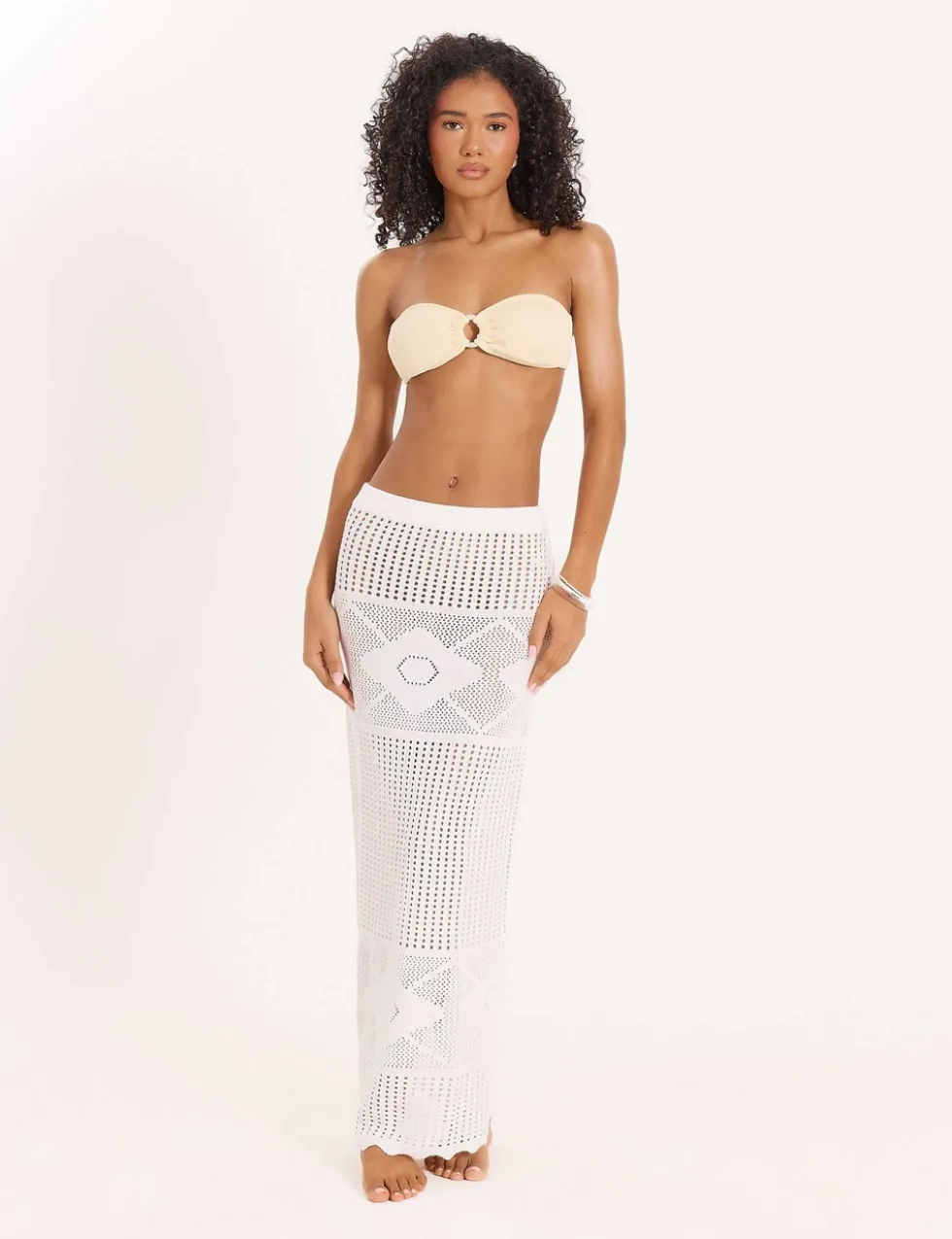 Pure Cotton Knitted Maxi Beach Skirt