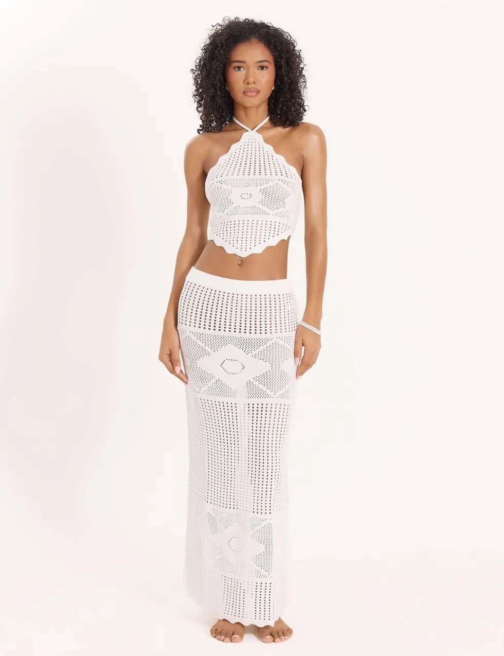 Pure Cotton Knitted Maxi Beach Skirt