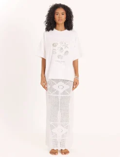 Pure Cotton Knitted Maxi Beach Skirt