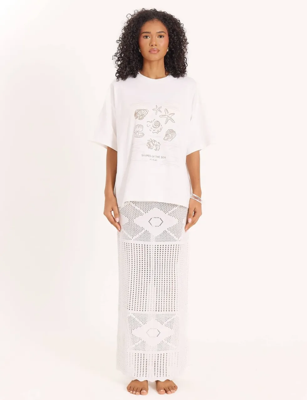 Pure Cotton Knitted Maxi Beach Skirt