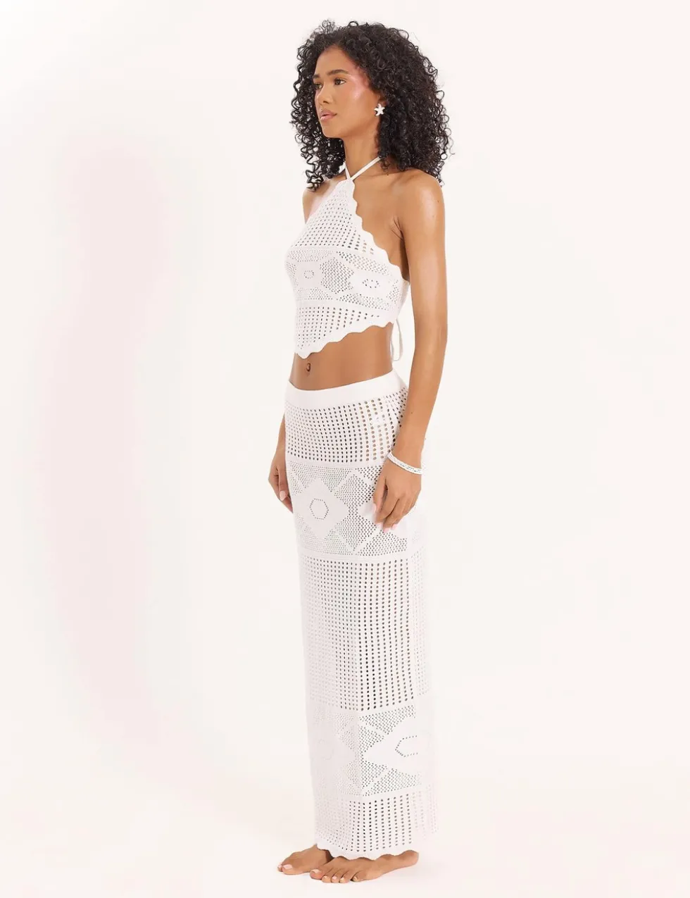 Pure Cotton Knitted Maxi Beach Skirt
