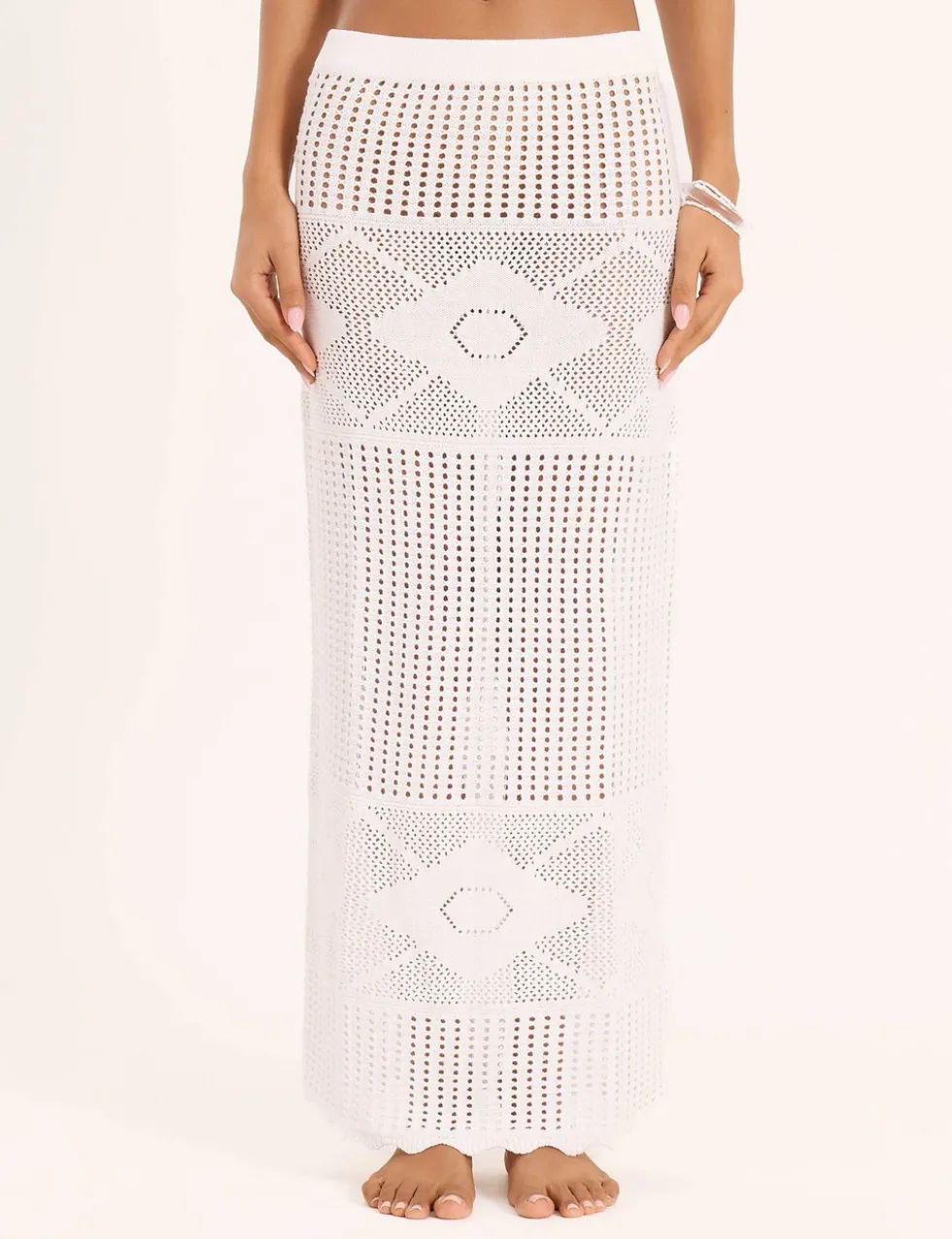 Pure Cotton Knitted Maxi Beach Skirt