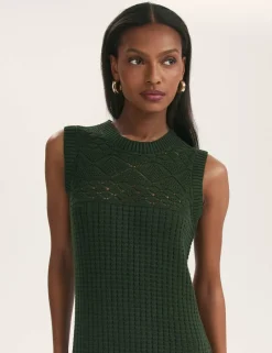 Pure Cotton Knitted Midi Bodycon Dress