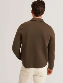 Pure Cotton Knitted Overshirt