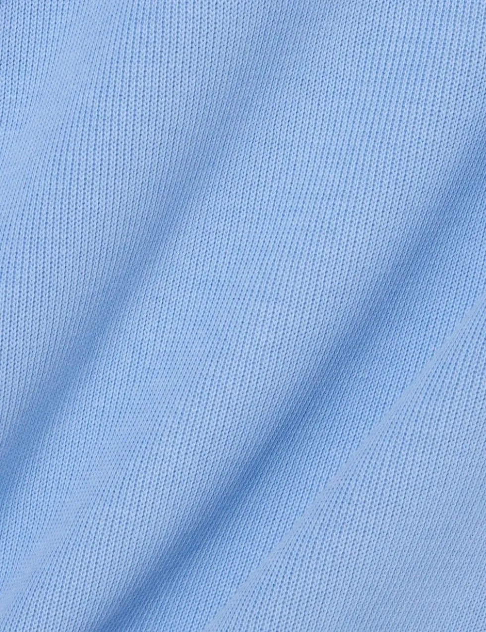 Pure Cotton Knitted Polo Collar Sweatshirt