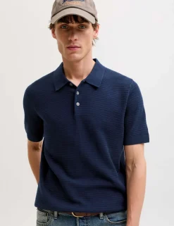 Pure Cotton Knitted Polo Shirt