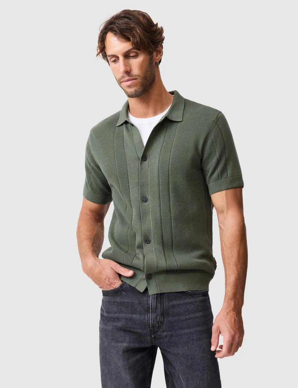 Pure Cotton Knitted Polo Shirt