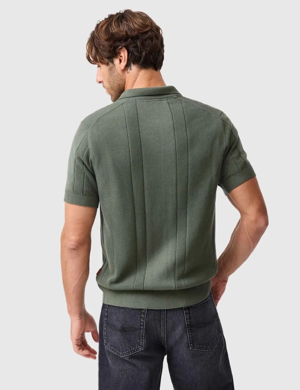 Pure Cotton Knitted Polo Shirt