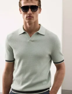 Pure Cotton Knitted Polo Shirt