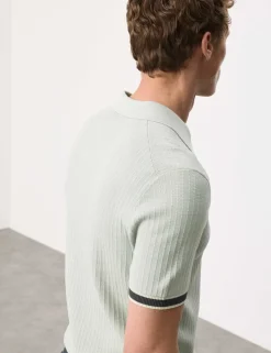 Pure Cotton Knitted Polo Shirt