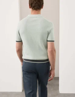 Pure Cotton Knitted Polo Shirt