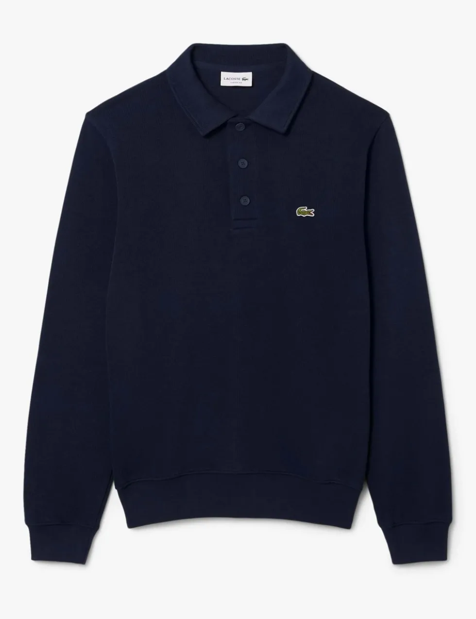 Pure Cotton Knitted Polo Collar Sweatshirt