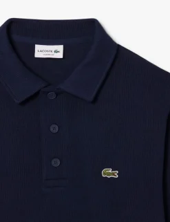 Pure Cotton Knitted Polo Collar Sweatshirt
