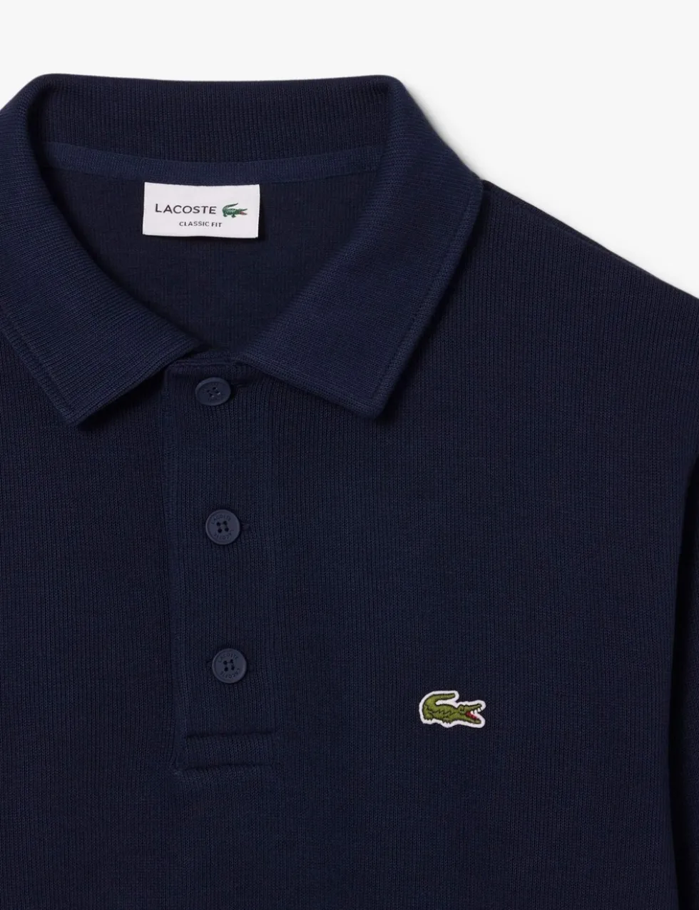 Pure Cotton Knitted Polo Collar Sweatshirt