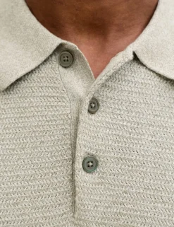 Pure Cotton Knitted Polo Shirt