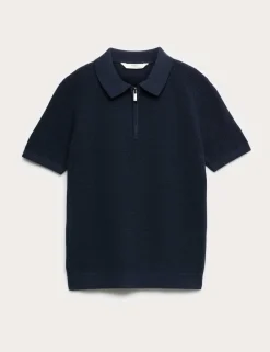 Pure Cotton Knitted Polo Shirt (6-16 Yrs)