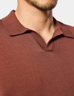 Pure Cotton Knitted Polo Shirt