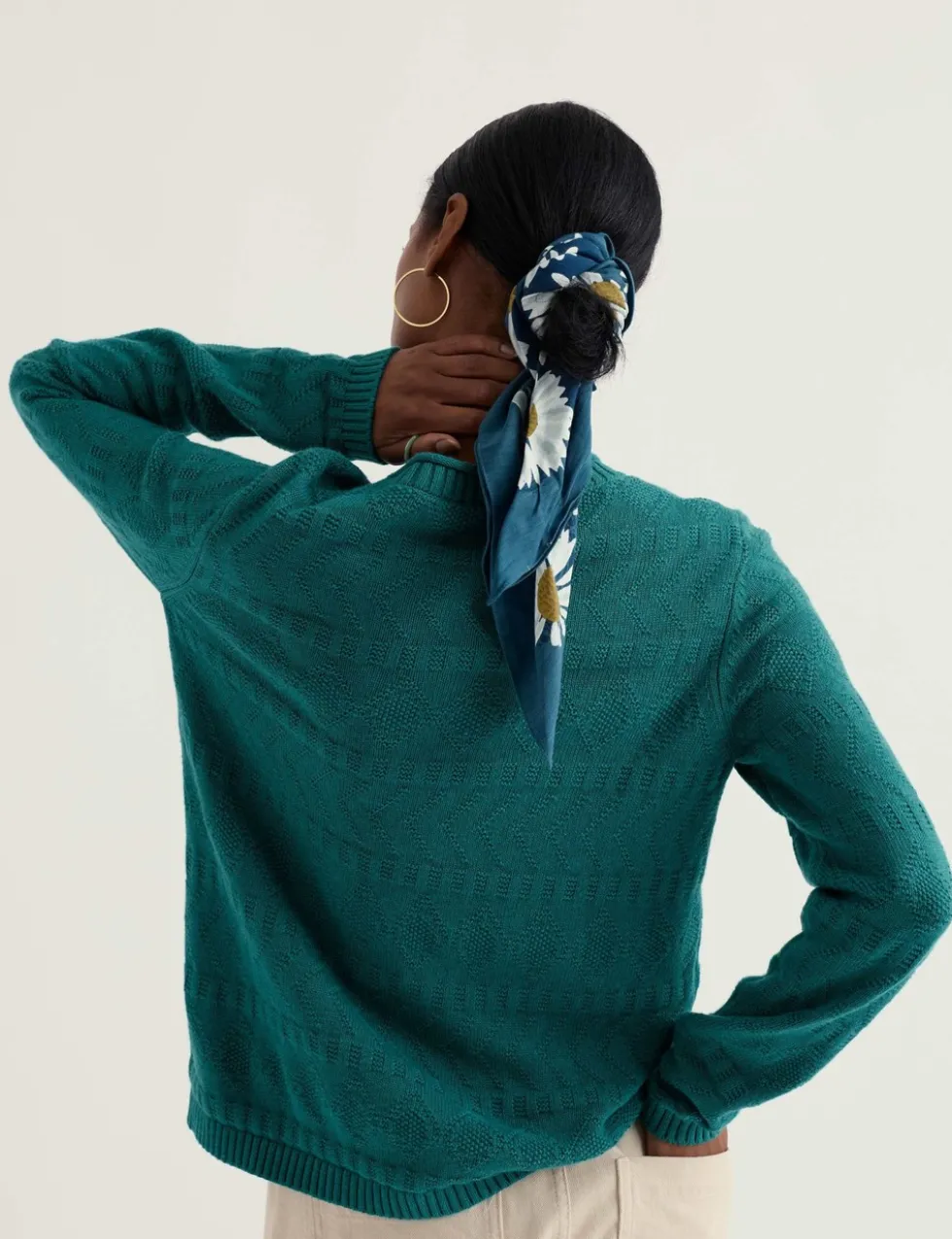 Pure Cotton Knitted Relaxed Jumper