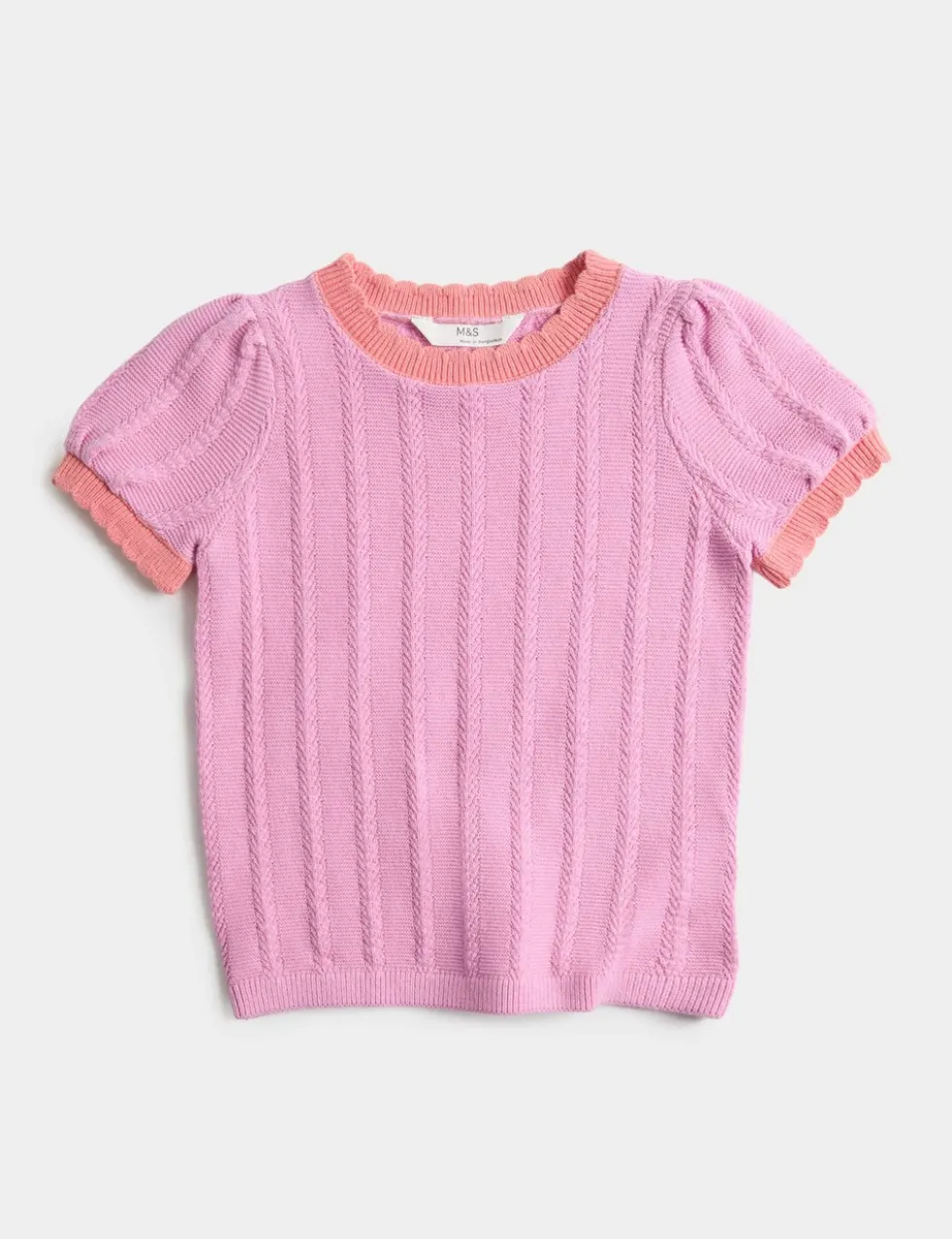 Pure Cotton Knitted Top (2-10 Yrs)