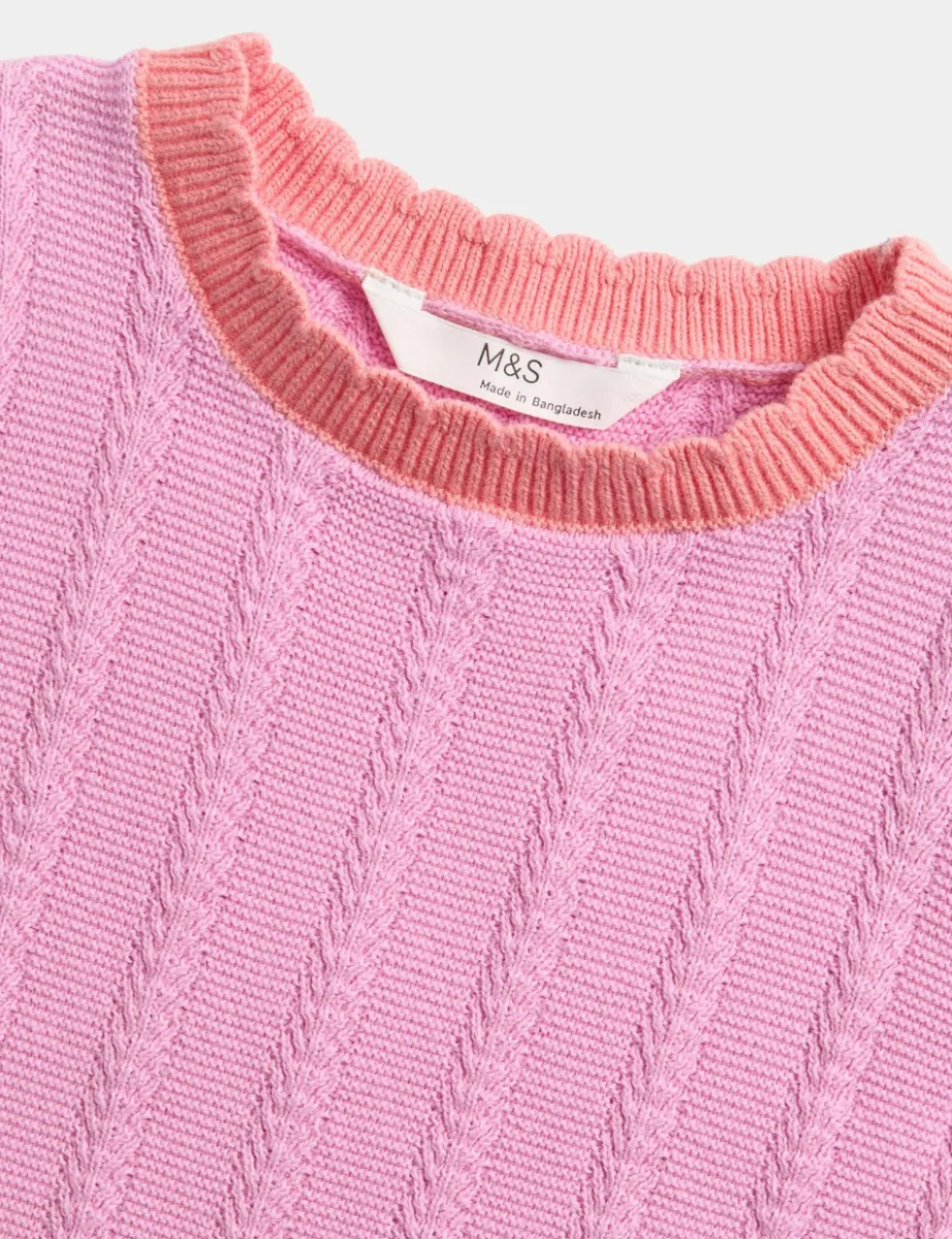Pure Cotton Knitted Top (2-10 Yrs)