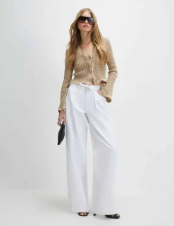 Pure Cotton Knitted V-Neck Cardigan