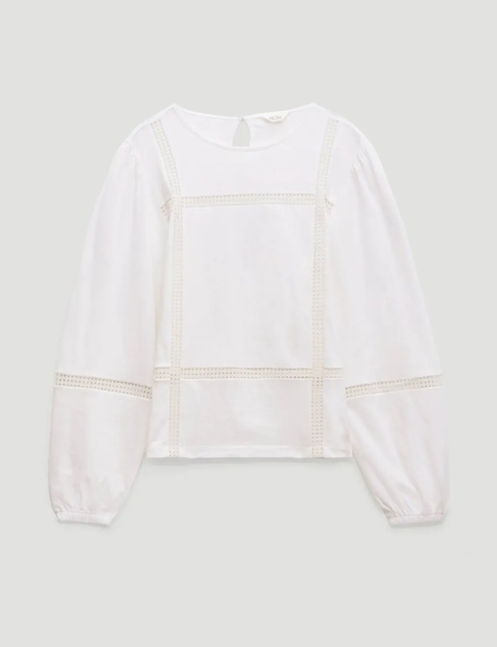 Pure Cotton Lace Detail Top