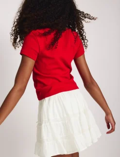 Pure Cotton Lace Up Elasticated Waist Skirt (6-16 Yrs)