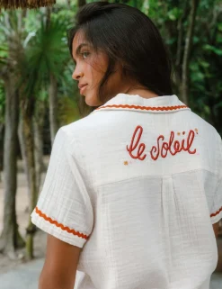 Pure Cotton Le Soleil Slogan Pyjama Set
