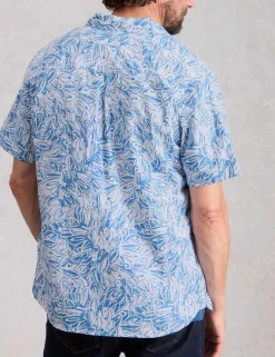 Pure Cotton Leaf Print Shirt