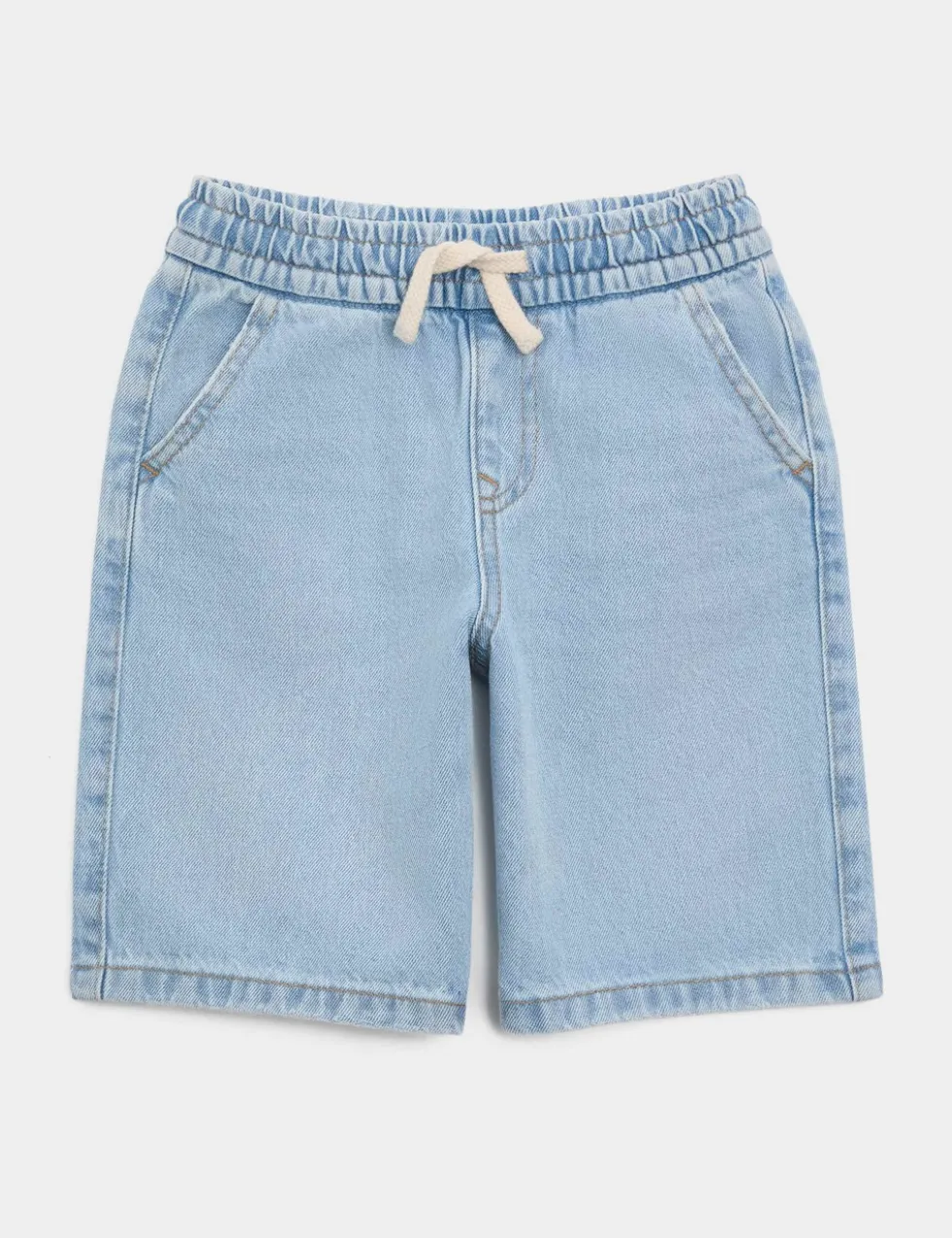 Pure Cotton Light Wash Denim Shorts (2-8 Yrs)