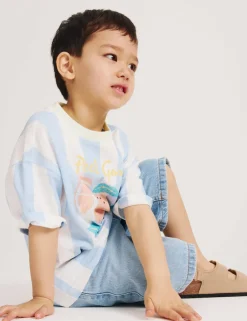 Pure Cotton Light Wash Denim Shorts (2-8 Yrs)