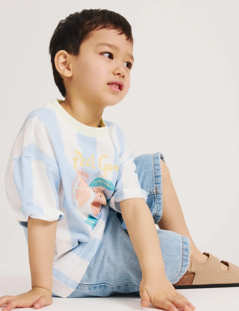 Pure Cotton Light Wash Denim Shorts (2-8 Yrs)