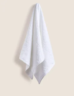 Pure Cotton Linear Floral Towel